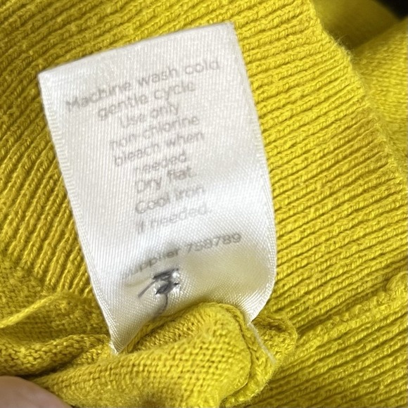 Vintage Y2K JCP Cardigan Womens Button Up Yellow Cashmere Blend Sweater Size M - Picture 6 of 6